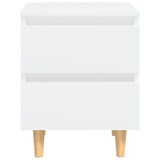 thumbnail of vidaXL Nachttisch mit Kiefernholz-Beinen Weiß 40x35x50 cm