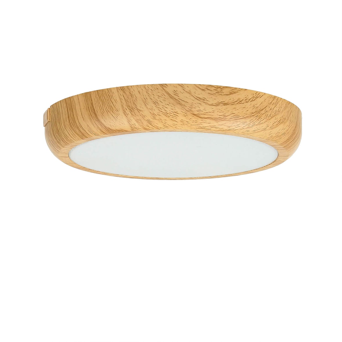 Platte LED plafondlamp LARA 1x 14 W Hout Den Wit Kunststof LE109712