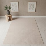 thumbnail of Teppich Waschbar Skulptural Modern Strapazierfähig Esszimmer Flur Beige 240x340 cm OEKO-TEX Schadstoffgeprüft – ILLER von Kadima Design