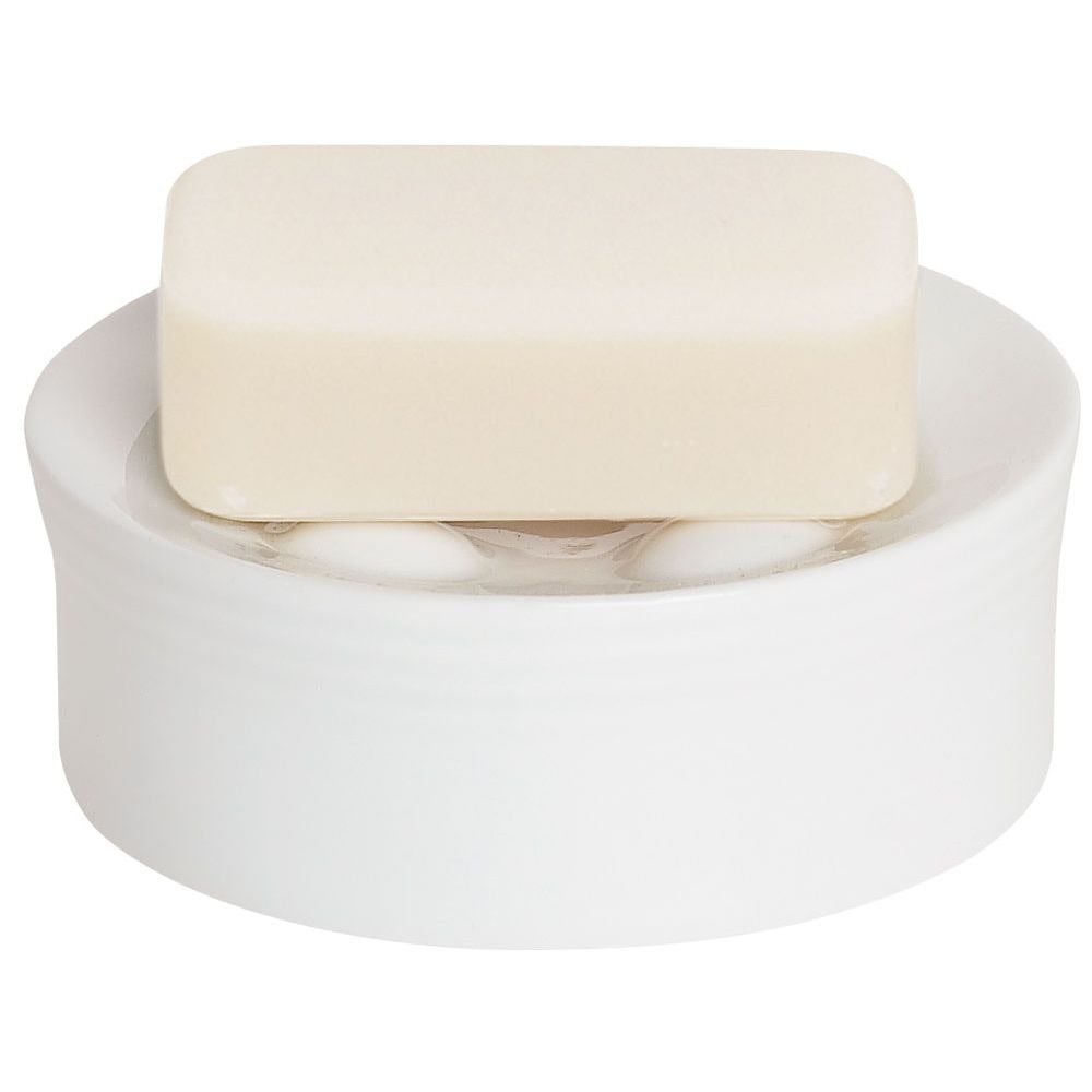 SPIRELLA - Portasapone Opera in porcellana bianca