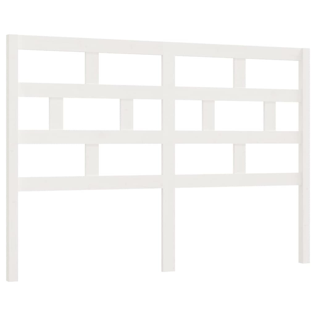 vidaXL Kopfteil Weiß 126x4x100 cm Massivholz Kiefer