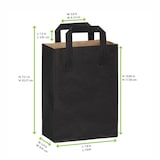 thumbnail of PACKNWOOD - 250u - Bolsa papel kraft reciclado exterior negro 200x100mm H280mm - 210MCABN