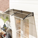 thumbnail of Tejadillo de Protección 200x96 cm Marquesina Exterior para Puertas y Ventanas contra Sol y Lluvia con Soporte de PP Regleta de Aluminio