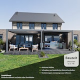 thumbnail of Weide Deluxe Plus | Wand Pergola | Voll Aluminium | 4 x 8 M | Lamellendach anthrazit