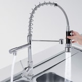 thumbnail of Miscelatore Cucina Alta Pressione Rubinetto con Doccetta Estraibile Monocomando Ottone Cromo