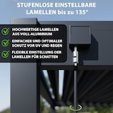 thumbnail of Weide Deluxe | Wand Pergola | Voll Aluminium | 3,6 x 4 M | Lamellendach anthrazit