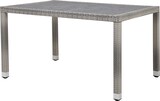 thumbnail of METRO Professional Mesa de comedor gastro Barbados, aluminio / ratán PE/ Tablero DPC, 130 x 90 x 74 cm, resistente a la intemperie, piedra