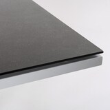 thumbnail of Mesa auxiliar de jardín, Tamaño: 80x140x65 cm, Aluminio reforzado color blanco, Todo el tablero es de cristal templado estilo cerámica