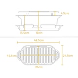 thumbnail of Lodge - Barbecue en fonte avec grille de cuisson  - Compact - Style Hibachi - Au charbon de bois - Fabriqué aux USA - 49x24x19cm
