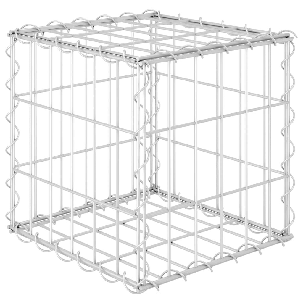 vidaXL Würfel-Gabionen-Hochbeet Stahldraht 30x30x30 cm