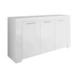 thumbnail of Dmora Anrichte Bellevue, Modernes Sideboard mit 3 Türen, Buffet im Wohnzimmer, Fernsehschrank, Sideboard für Wohnzimmer, 144x42h80 cm, Weiß