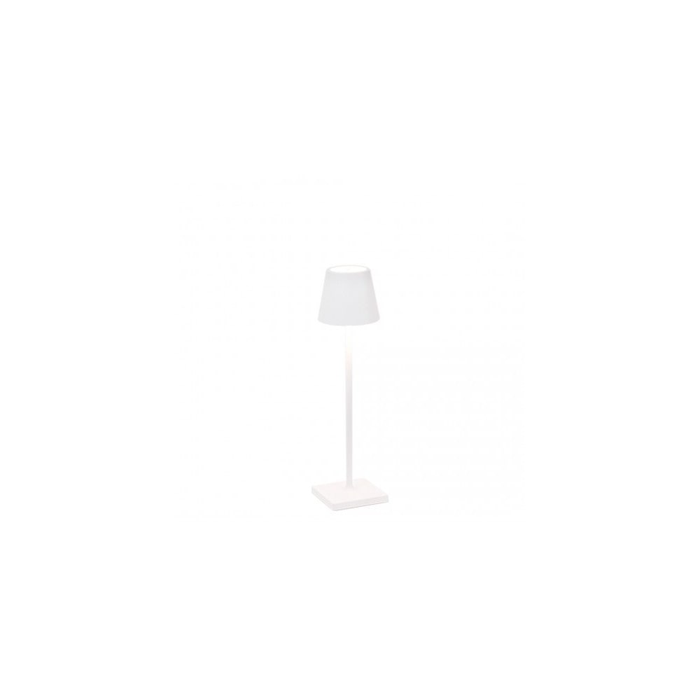 Poldina Pro Micro White wiederaufladbare und dimmbare LED-Tischleuchte mit einer Akkulaufzeit von bis zu 12 Stunden