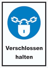 thumbnail of Verschlossen halten Schild A5 (148x210mm)