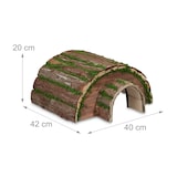 thumbnail of Relaxdays Igelhaus, Holz & Moos, Überwinterung für Igel im Garten, wetterfest, Igelhotel HxBxT: 20 x 40 x 42 cm, natur