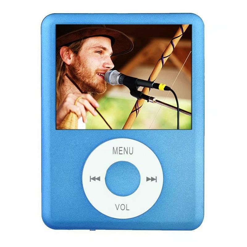 Lecteur MP4 Écran 1.8 Pouces FM Radio E-Book Calendrier Noir Bleu YONIS