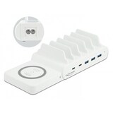 thumbnail of Delock 6 in 1 USB Ladestation mit Wireless Charger 2 x USB-C PD + 3 x USB A mit