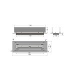 thumbnail of INSERT - Bruciatore/Inserto a bioetanolo da incasso con 2 vetri Cm 100 -Bruciatore Lineare 80cm / Capienza 2L - 16
