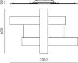 thumbnail of DOHA P/G 50W LED-Deckenleuchte 4470lm 3000K Weiß - Innendeckenleuchte aus Aluminium und doppelseitigem Methacrylat - Gealuce