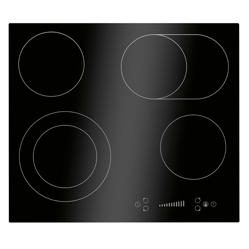 Plaque de cuisson en vitrocéramique 4 feux avec double zone encastrable  EBK7941 usage non-intensif Bomann