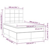thumbnail of vidaXL Boxspringbett mit Matratze & LED Schwarz 120x200 cm Samt