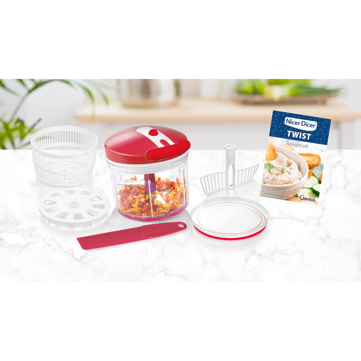 Genius Gemüseschneider Nicer Dicer Twist, Set 9-tlg