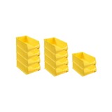 thumbnail of PROREGAL 10x Gelbe Sichtlagerbox 5.0 | HxBxT 20x30x50cm | 21,8 Liter | Sichtlagerbehälter, Sichtlagerkasten, Sichtlagerkastensortiment