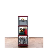 thumbnail of PROREGAL Kunststoffregal GREY BEAR Low, HxBxT 138x80x46cm, Fachlast 120kg, Grau-Rot Kunststoff-Regal Euro-Regal Stecksystem Lagerregal