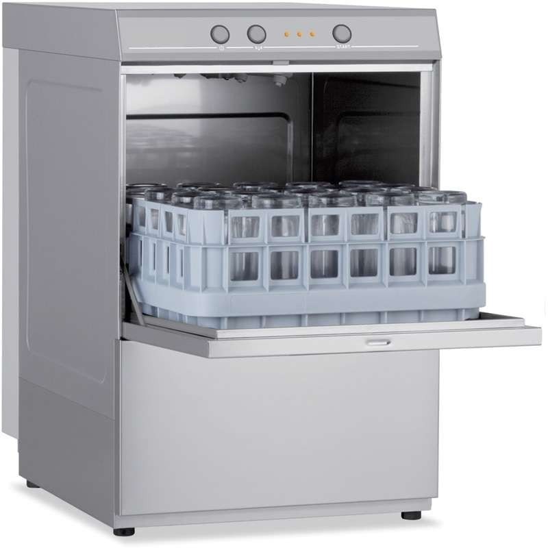 Máquina de lavar loiça industrial com bomba de drenagem e cesta de 39x39 cm de 440 x 530 x 670h mm VERONA CH400B