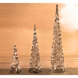 thumbnail of Tarrignton House Cones decorativos, cobre/ polyrattan/ metal, três tamanhos (S, M, L), 150 LEDs, 3.6 W, castanho