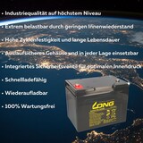 thumbnail of Ersatzakku für Invacare G24 2x Kung Long Bleiakku KPH75-12NE M6 12V 75Ah zyklenfest