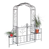 thumbnail of DanDiBo Rosenbogen mit Tür Metall 18602 Torbogen Gartentor Eisen Rankhilfe Rankgitter Rundbogen Tor