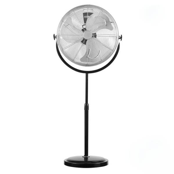 IluminaShop Ventilador de Pie Negro 120W Metal/Aluminio/Policarbonato Motor AC