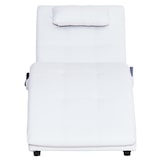 thumbnail of vidaXL Massage Chaiselongue mit Kissen Weiß Kunstleder