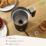 thumbnail of Briebe Elegance Milchaufschäumer Erhitzer Kalt-/Heißschaum 130ml, Warme Milch 300ml, MF1172BLK, Schwarz, 500W