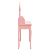 thumbnail of vidaXL Schminktisch-Set mit Hocker Rosa 75x69x140 cm Paulownia-Holz