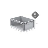 thumbnail of PROREGAL 10x Eurobox NextGen Store | HxBxT 17x30x40cm | 16 Liter | Seite offen | Eurobehälter, Transportbox, Transportbehälter