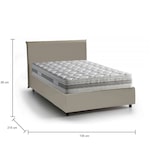 thumbnail of Dmora Quadratisches und halbes Bett Assunta, Containerbett mit Kunstlederbezug, 100% Made in Italy, inklusive Matratze Cm 120x200, Turteltaube
