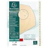 thumbnail of Exacompta - Cod. 1126E - Divisori per raccoglitori ad anelli con 26 tasti alfabetici A-Z - Cartoncino avorio 155 g/mq - Formato A4 - 5 pezzi