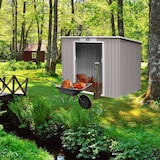 thumbnail of HATTORO P100 Metall Gerätehaus Geräteschuppen Garten Schuppen Gartenhaus Hellgrau