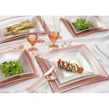 thumbnail of Sovie Tableware Teller aus Plastik (PP), flach, Perlmutt-Rosa, 230x230mm, 8 Stück - Einweg Menueteller