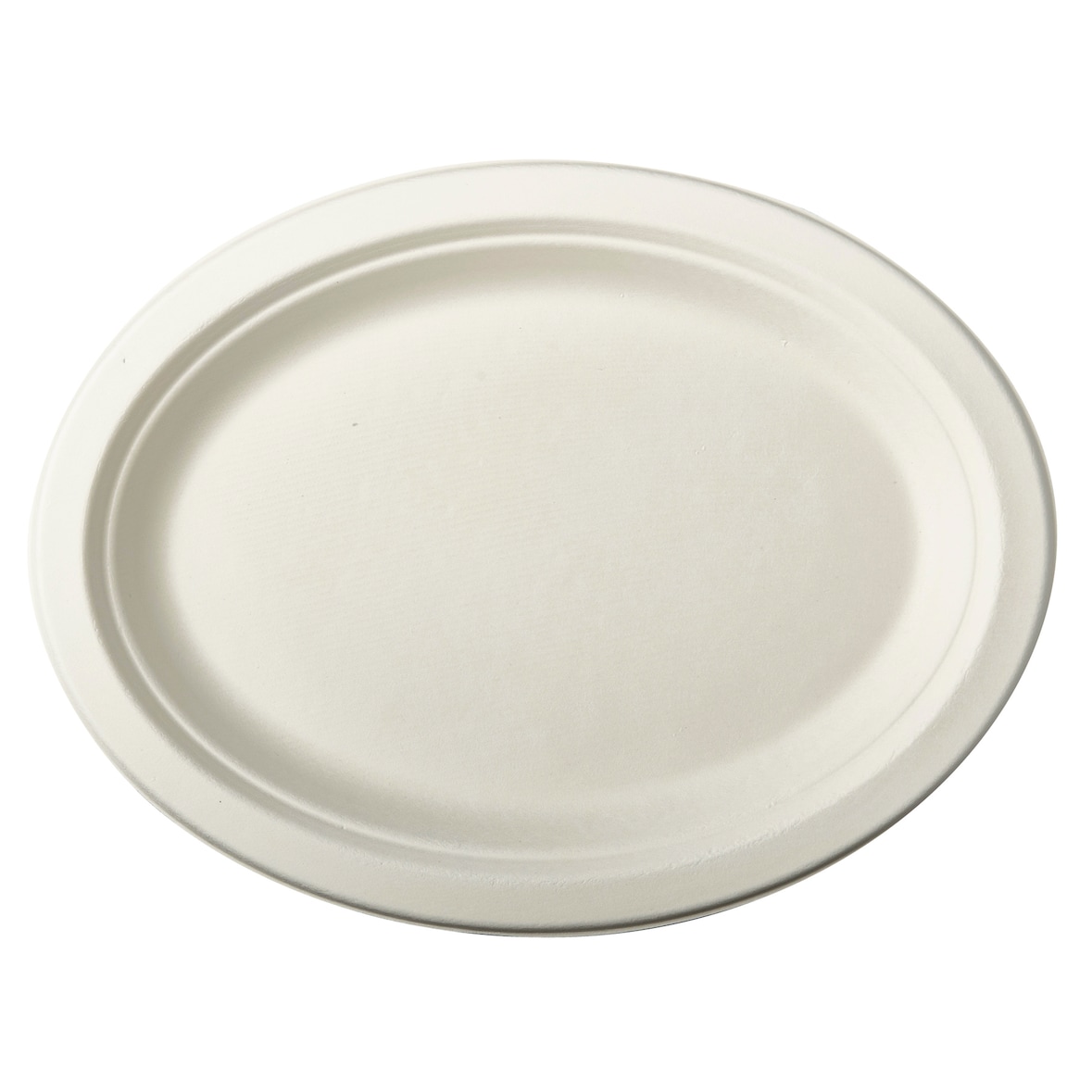 PAPSTAR 500 Teller, Zuckerrohr "pure" oval 32 cm x 25,5 cm x 2 cm weiss (89742, 10x50 Stück)