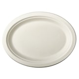 thumbnail of PAPSTAR 500 Teller, Zuckerrohr "pure" oval 32 cm x 25,5 cm x 2 cm weiss (89742, 10x50 Stück)