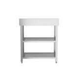 thumbnail of Gasfrit - Mesa de trabalho em aço inoxidável com 3 prateleiras 1500 x 600 x 950 + 100 mm desmontável, Mesa de Trabalho Inox Resistente à Corrosão