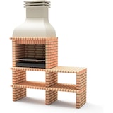 thumbnail of MF - Gartenkamin Benhaddou Plus mit Seitenablage & Grillrost (Orange/Beige - 178x70x262 cm) REF: M01031 - Für den Außenbereich.