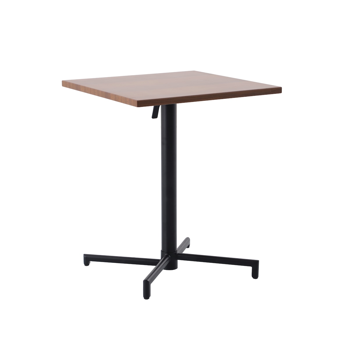 METRO PROFESSIONAL Table pliante SOFIA, acier, impression effet bois, 60 x 60 cm, carrée, nature/noir