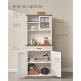 thumbnail of Helloshop26 - Buffet meuble de rangement avec lumières et chargeur placard de cuisine avec portes et tiroirs buffet meuble à café 12_0006414