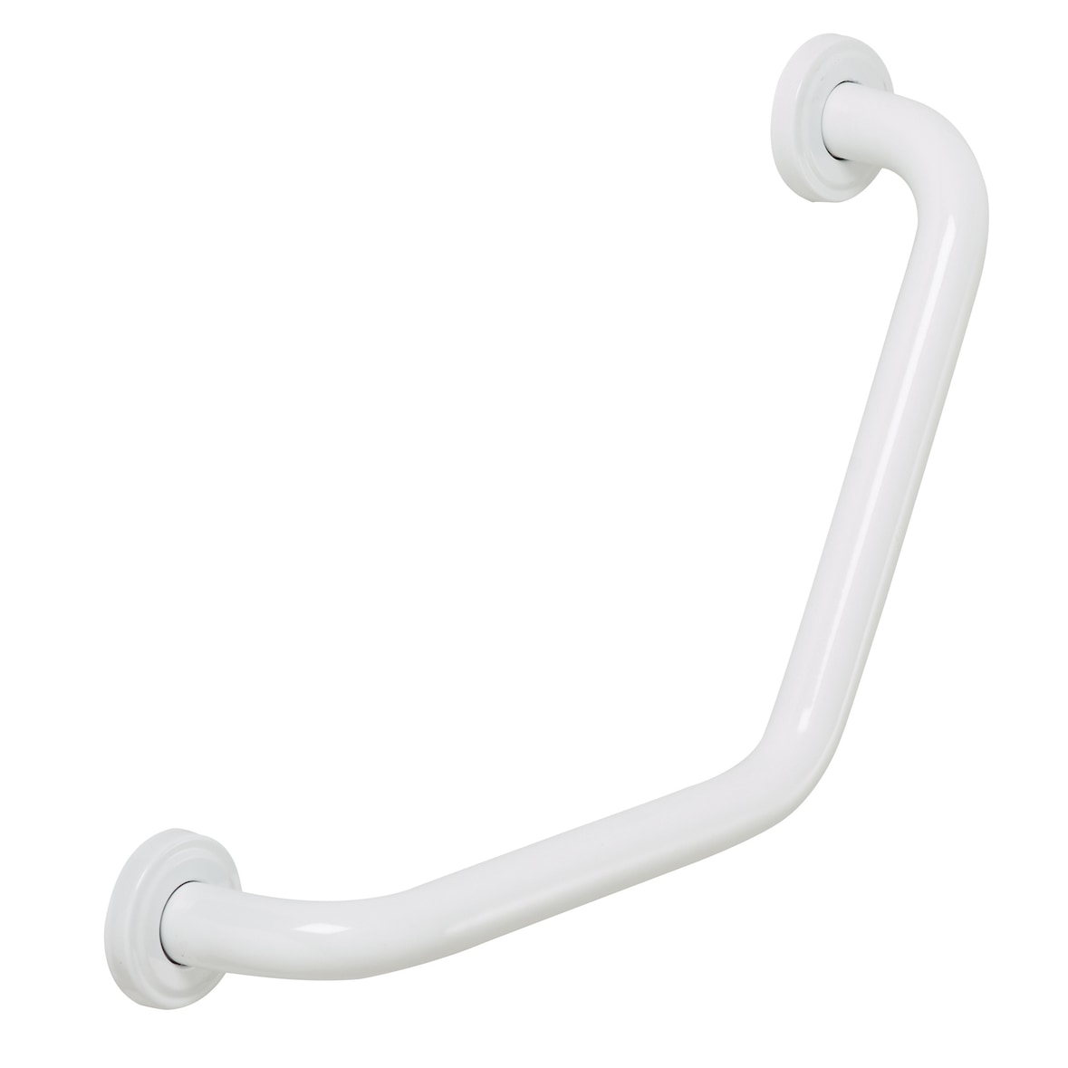 ROSSIGNOL Barre d'appui PMR coudée en inox 22x22cm BISKA blanc