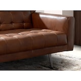 thumbnail of Angel Cerdá Chester 3-Sitzer-Sofa aus dunkelbraunem Leder 6225C 212 x 79 x 70