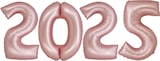 thumbnail of Folienballon Zahl 2025 Roségold matt Silvester XL