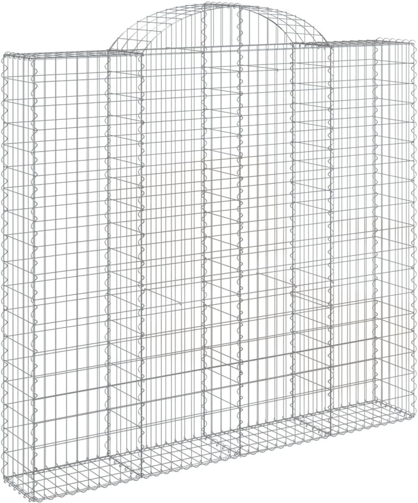 vidaXL Gabionen mit Hochbogen 4 Stk. 200x50x180/200cm Verzinktes Eisen